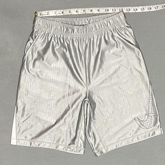NWT Nike Boys Dri-Fit Graphic Shorts - Large - Light Smoke Grey/White - Picture 4 of 5